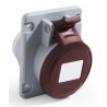 RS PRO Industrial Power Connector 32A 415V IP44 Red Panel Mount Screw Terminal Polyamide 3P+N+T IP44