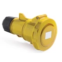 RS PRO Industrial Power Connector 2P+T, Rated 16A 130V, IP66/IP67 Yellow Cable Mount 214-4194