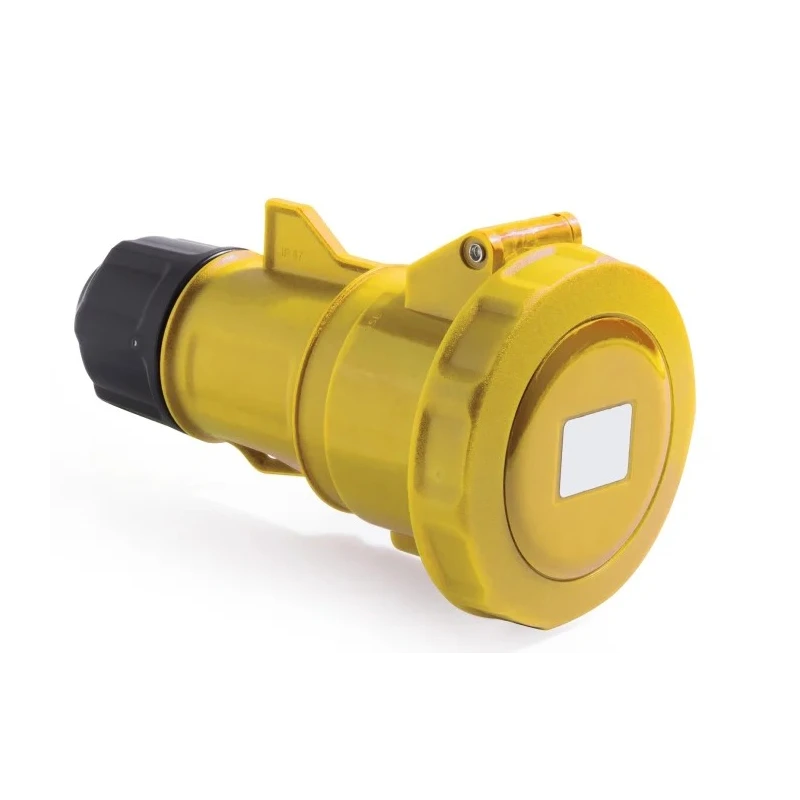 RS PRO Industrial Power Connector 2P+T, Rated 16A 130V, IP66/IP67 Yellow Cable Mount 214-4194