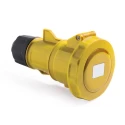 RS PRO Industrial Power Connector 2P+T 32A 130V IP67 Yellow Cable Mount IP67