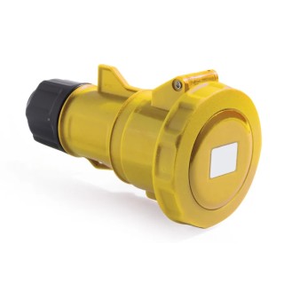 RS PRO Industrial Power Connector 2P+T 32A 130V IP67 Yellow Cable Mount IP67