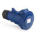 RS PRO Rated At 16A 250V IP67 Blue Cable Mount Industrial Power Connector 2P+T IP67