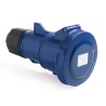 RS PRO Rated At 16A 250V IP67 Blue Cable Mount Industrial Power Connector 2P+T IP67