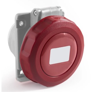 RS PRO Industrial Power Connector Panel Mount 16A 415V 3P+N+PE IP67 Red IP67