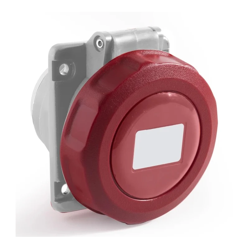 RS PRO Industrial Power Connector Panel Mount 16A 415V 3P+N+PE IP67 Red IP67