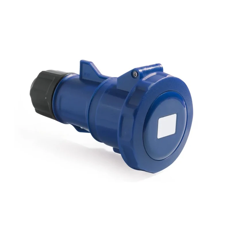 RS PRO Industrial Power Connector 32A 250V IP67 Blue Cable Mount 2P+T IP67