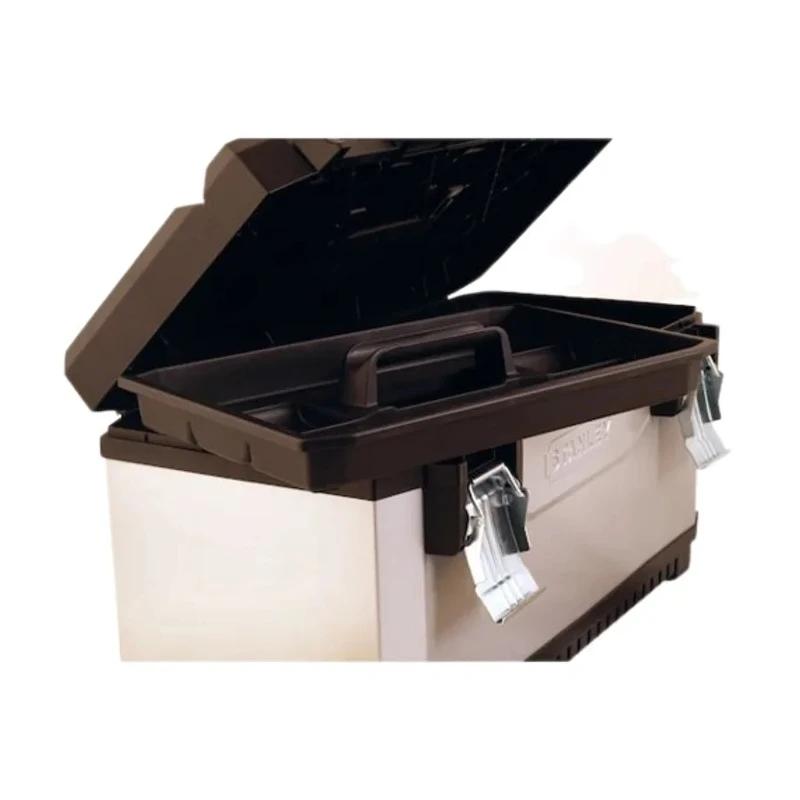 Stanley Plastic Tool Box, Durable Heavy-Duty Storage with Latch Lock, 510mm x 290mm x 293mm, Model 1-95-615