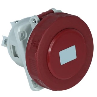 RS PRO Industrial Power Connector 5P, Panel Mount, Rated 63A 415V, IP67 Red IP67