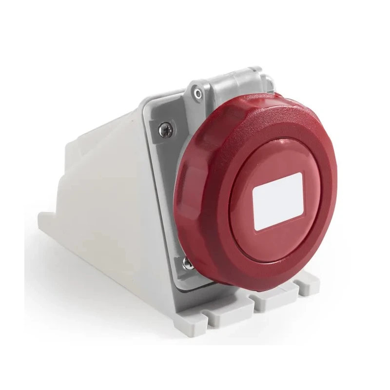 RS PRO Industrial Power Connector 3P+N+PE, Rated 16A, 415V, IP67 Red, Wall Mount Screw Terminal IP67