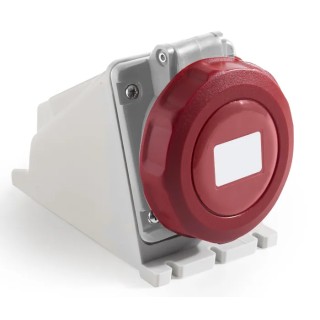 RS PRO Wall Mount Industrial Power Connector Red 32A 415V IP67 3P+T IP67