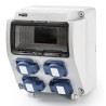 RS PRO Industrial Power Connector 16A 230V IP44 Panel Mount Grey 2P+T IP44