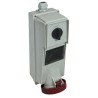 RS PRO Industrial Power Connector Rated At 63A 400V IP67 Red Wall Mount 3P+N+PE IP67