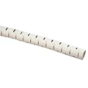 RS PRO Spiral Cable Wrap Grey Polypropylene 25 mm Nominal Diameter 27 mm Maximum Bundle Diameter 25 m Length 214-4062