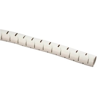 RS PRO Spiral Cable Wrap Grey Polypropylene 25 mm Nominal Diameter 27 mm Maximum Bundle Diameter 25 m Length 214-4062