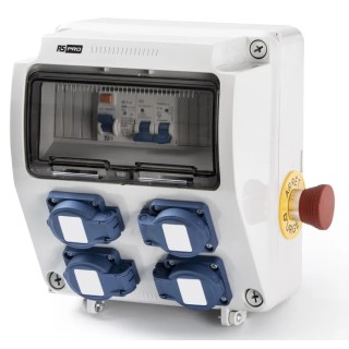 RS PRO Industrial Power Connector 2P+T, Rated at 16A, 230V, IP54, Blue, Panel Mount IP54