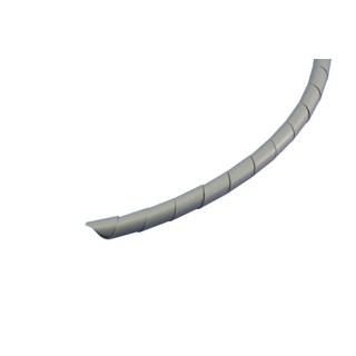 RS PRO Grey Polyethylene Spiral Cable Wrap 9 mm to 32 mm Diameter, 0.85 mm Wall Thickness, 30.5 m Length 214-4068