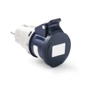 RS PRO Industrial Power Connector Adapter Blue IP20 16A 230V Straight IP20