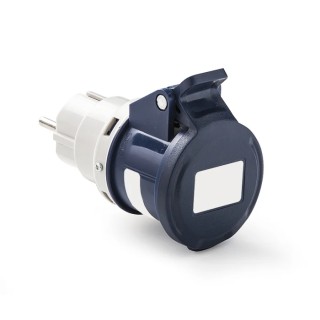 RS PRO Industrial Power Connector Adapter Blue IP20 16A 230V Straight IP20