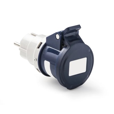 RS PRO Industrial Power Connector Adapter Blue IP20 16A 230V Straight IP20