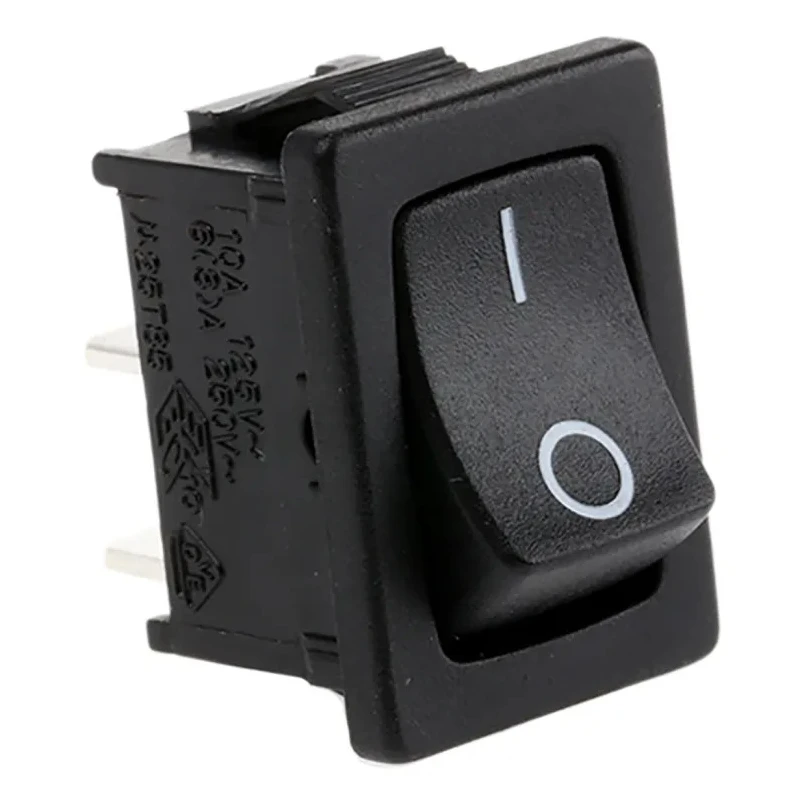 TE Connectivity SPST, On-Off On-Off Rocker Switch Panel, Black Polyamide 66 Housing, 16A, IP66 PRASA1-16F-BB0BW