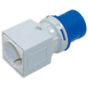 RS PRO Industrial Power Connector Adapter Rated At 16A 230V IP20 Blue Cable Mount 2P+T IP20