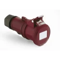 RS PRO Industrial Power Connector Rated at 16A 415V, IP54 Red Cable Mount 3P+T IP54