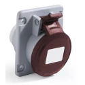 RS PRO Industrial Power Connector Panel Mount 3P+N+PE 16A 415V IP44 Red IP44
