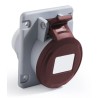 RS PRO Industrial Power Connector Panel Mount 3P+N+PE 16A 415V IP44 Red IP44