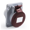 RS PRO Industrial Power Connector Panel Mount 32A 415V IP44 Red 3P+T 214-4181