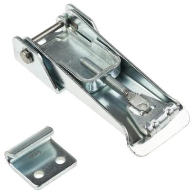RS PRO Zinc Plated Steel Adjustable Toggle Draw Latch 121 mm Length 42 mm Width Model 726-4150