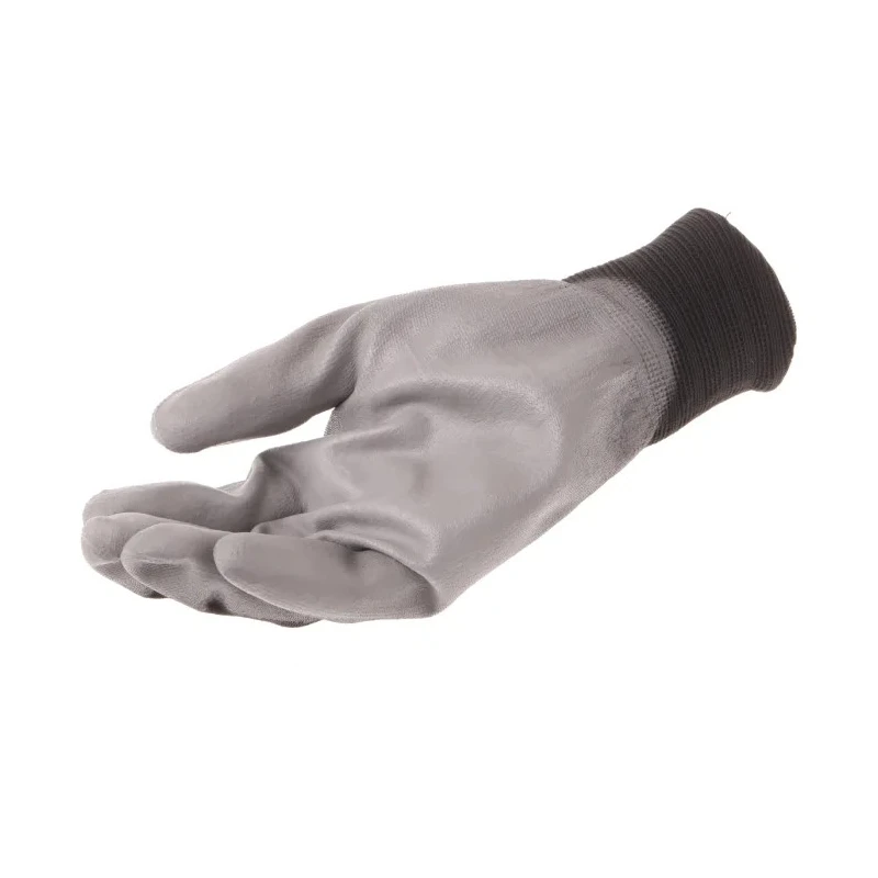 Ansell HyFlex 11-601 Black Nylon Work Gloves Size 10 Polyurethane Coating 11601100
