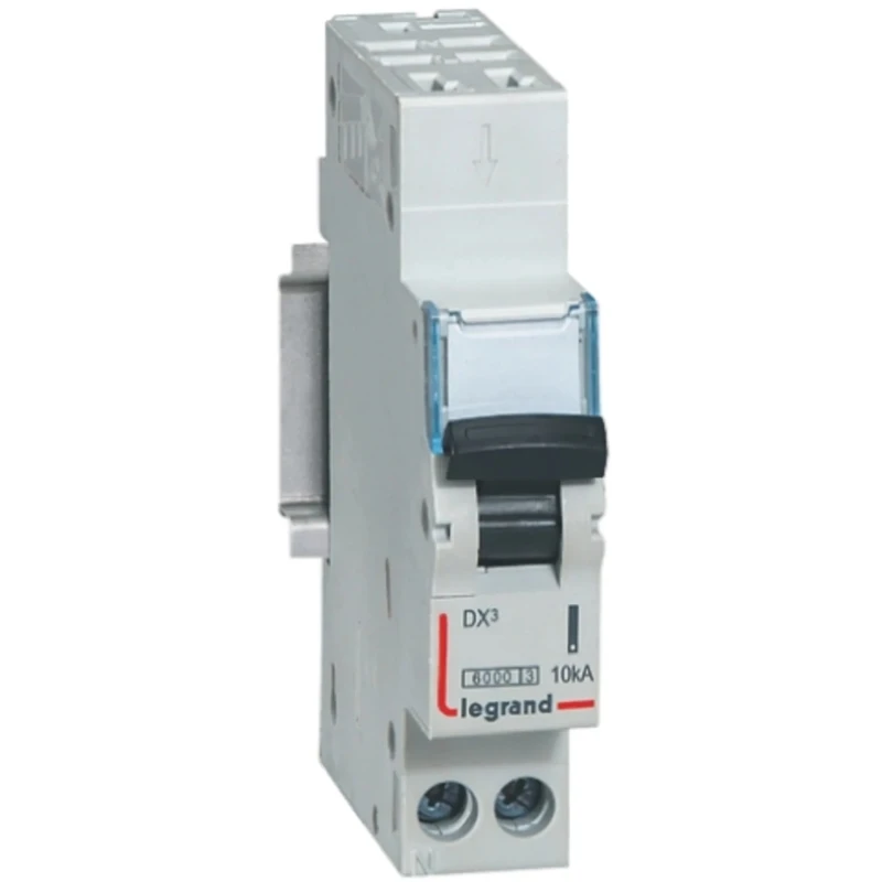 Legrand DX DX3 Miniature Circuit Breaker, 1-Pole, 6A, Type C, 230V AC, 10 kA Breaking Capacity 4 077 10