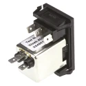Bulgin 250V AC 6A Snap-in IEC Filter Male 1 Pole 1 Fuse BZV01/A0620/02