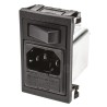 Bulgin 250V AC 6A Snap-in IEC Filter Male C14 Connector BZV01/A0620/01