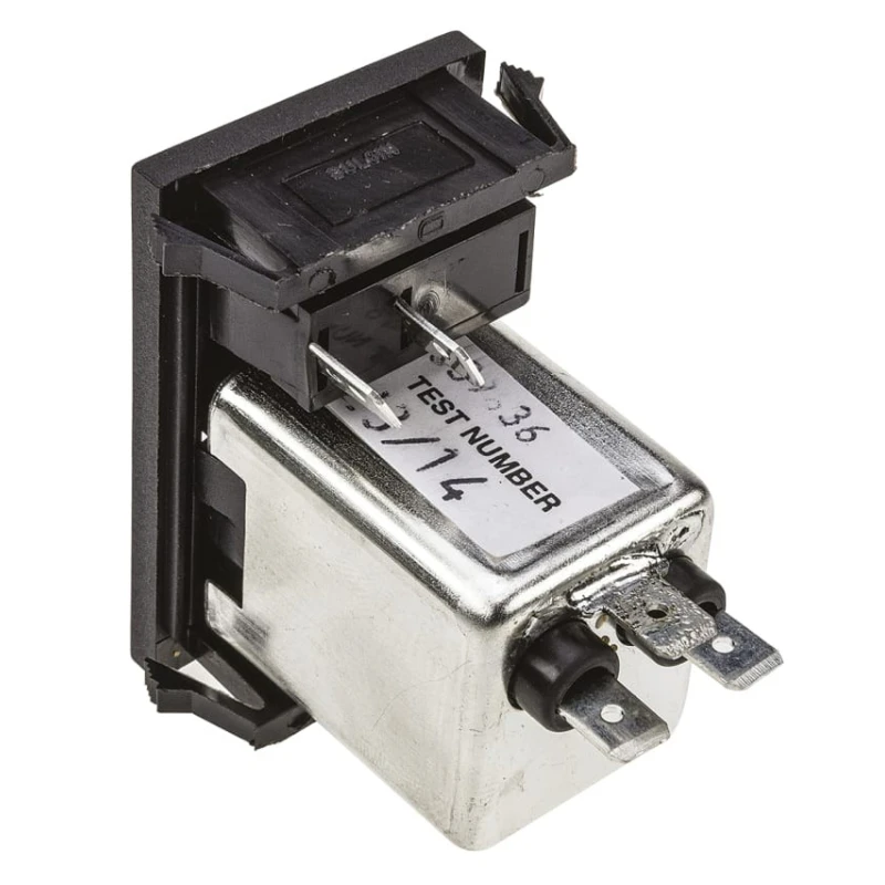 Bulgin 250V AC 6A Snap-in IEC Filter Male C14 Connector BZV01/A0620/01