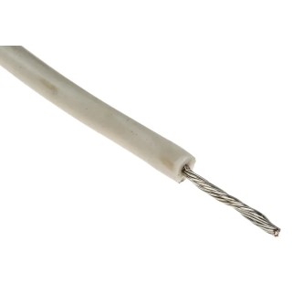 Alpha Wire Hookup Wire Silicone Series White 0.52 mm², 20 AWG, 10/0.25 mm Strands, 30 m Length 392045 WH005