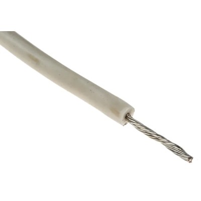 Alpha Wire Hookup Wire Silicone Series White 0.52 mm², 20 AWG, 10/0.25 mm Strands, 30 m Length 392045 WH005