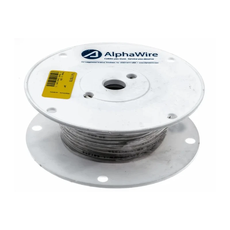 Alpha Wire Hookup Wire Silicone Series White 0.52 mm², 20 AWG, 10/0.25 mm Strands, 30 m Length 392045 WH005