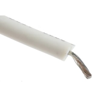 Alpha Wire Hookup Wire Silicone Series White 2.1 mm² Cross Sectional Area 14 AWG, 41x0.25 mm Core Strands, 30 m 391497 WH005