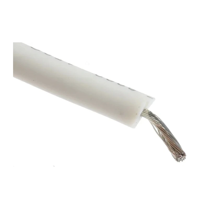 Alpha Wire Hookup Wire Silicone Series White 2.1 mm² Cross Sectional Area 14 AWG, 41x0.25 mm Core Strands, 30 m 391497 WH005