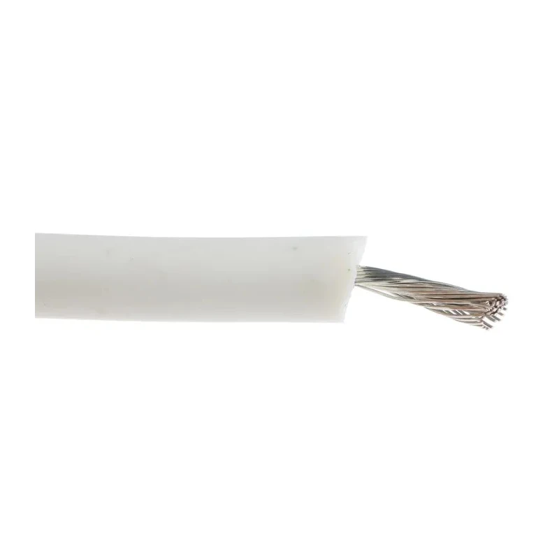 Alpha Wire Hookup Wire Silicone Series White 2.1 mm² Cross Sectional Area 14 AWG, 41x0.25 mm Core Strands, 30 m 391497 WH005