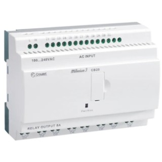 Crouzet Millenium 3 Series Logic Module 12 Inputs Digital Input 8 Relay Outputs 230V AC 8A 88974033