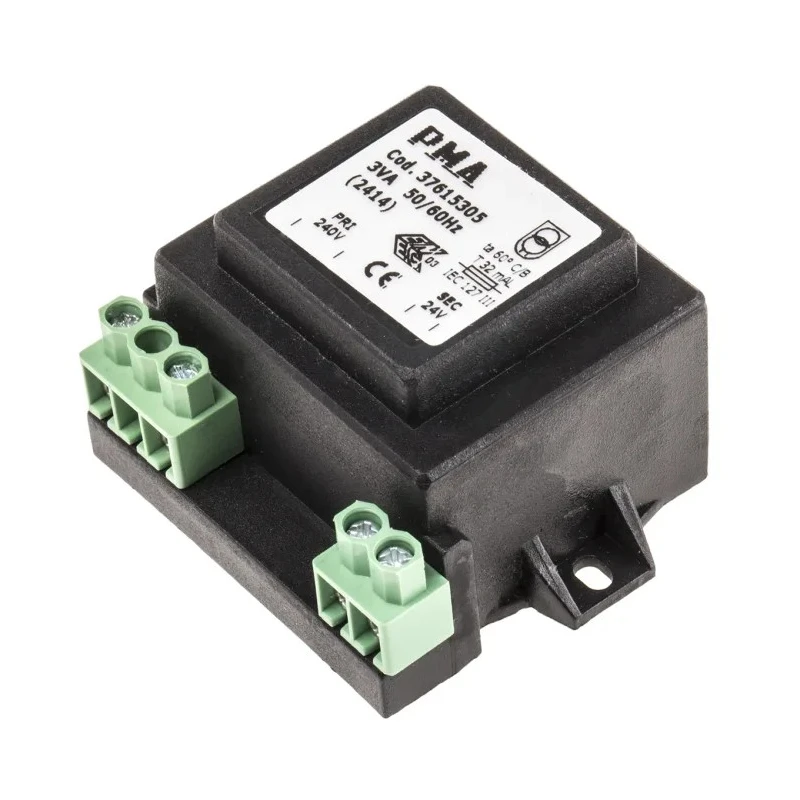 Carel 3 VA DIN Rail Panel Mount Transformer, 240 V ac Primary, 24 V ac Secondary, RoHS, CE TRA2400001