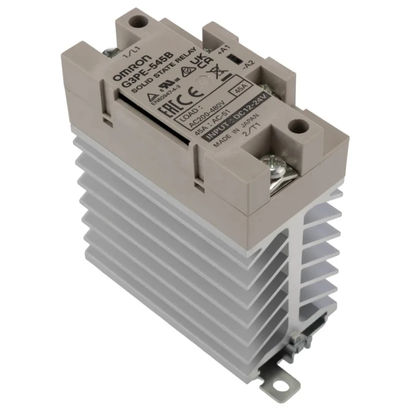 Omron Solid State Relay, DIN Rail Mount, 45 A Load, 528 V Load, 24 V Control G3PA