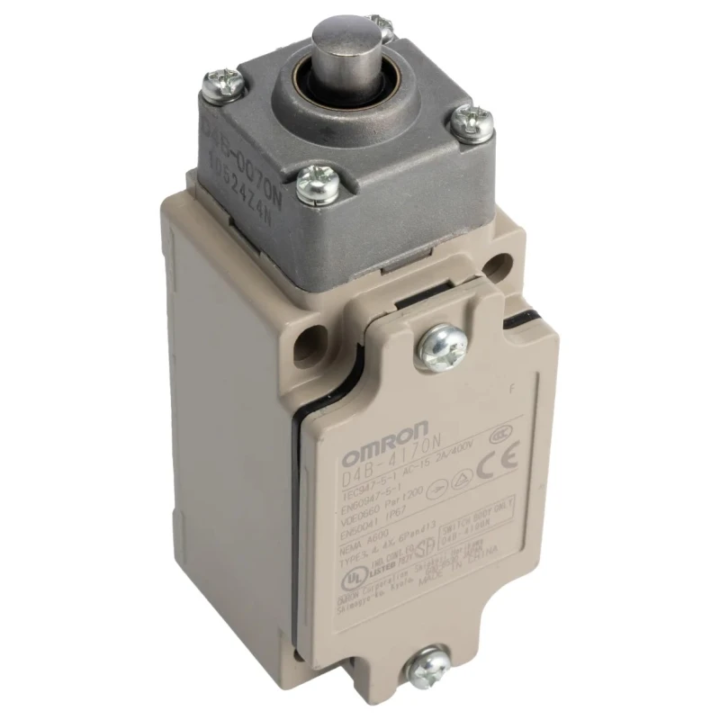 Omron Plunger Limit Switch, 1 NO/1 NC Contact, IP67 Metal Housing, 400V, 