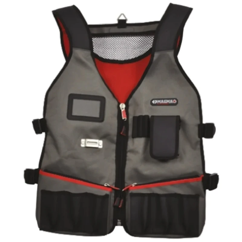 CK Polyester 14 Pocket Tool Jacket High Visibility Adjustable Safety Vest MA2729