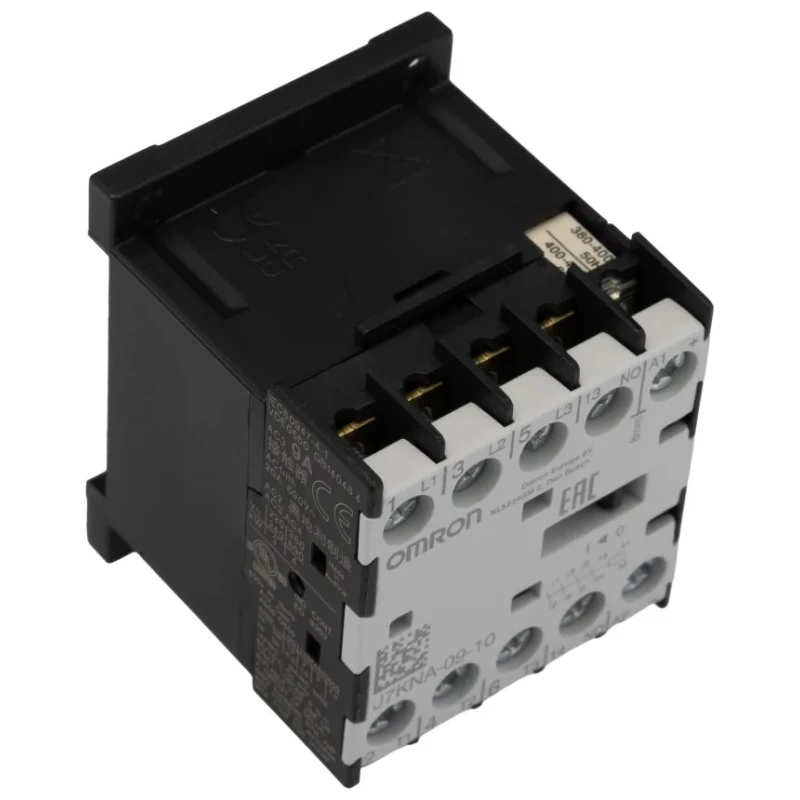 Omron Contactor 3-Pole 12A 9 kW 400V Coil with 1 NO Auxiliary Contact J7KNA