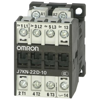 Omron Contactor 24V Coil 3-Pole 22A 3kW DIN Rail Mount J7KN