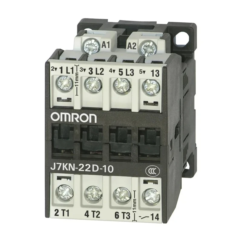 Omron Contactor 24V Coil 3-Pole 22A 3kW DIN Rail Mount J7KN