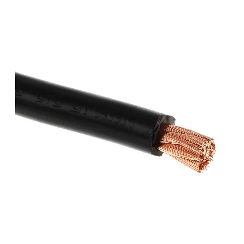 RS PRO Black 25 mm² Hook Up Wire, 4 AWG, 196 x 0.4 mm Core Strands, 100 m Length, Polyvinyl Chloride Jacket, 600V 760-8721